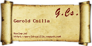 Gerold Csilla névjegykártya